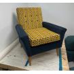 1960's Style Two Tone Fabric Chair